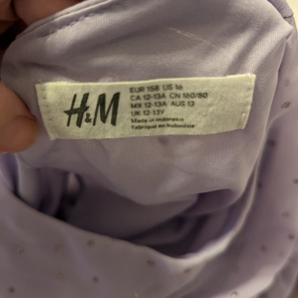 ✨5/$20✨ H&M Girl's Long Sleeve Purple Sequence Blouse Top - Picture 13 of 14